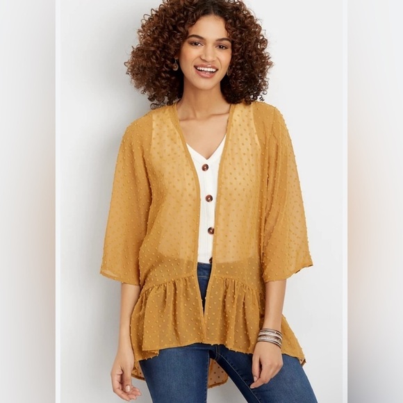 Maurices Tops - Maurices Clip Dot Kimono Size Small